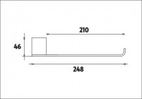 Držák na ručník NIMCO KIBO 21 cm, chrom   Ki14060G-26